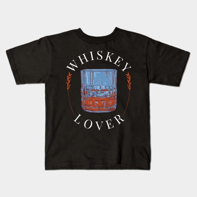 Retro Whiskey Lover Kids T-Shirt by Mary Rose 73744